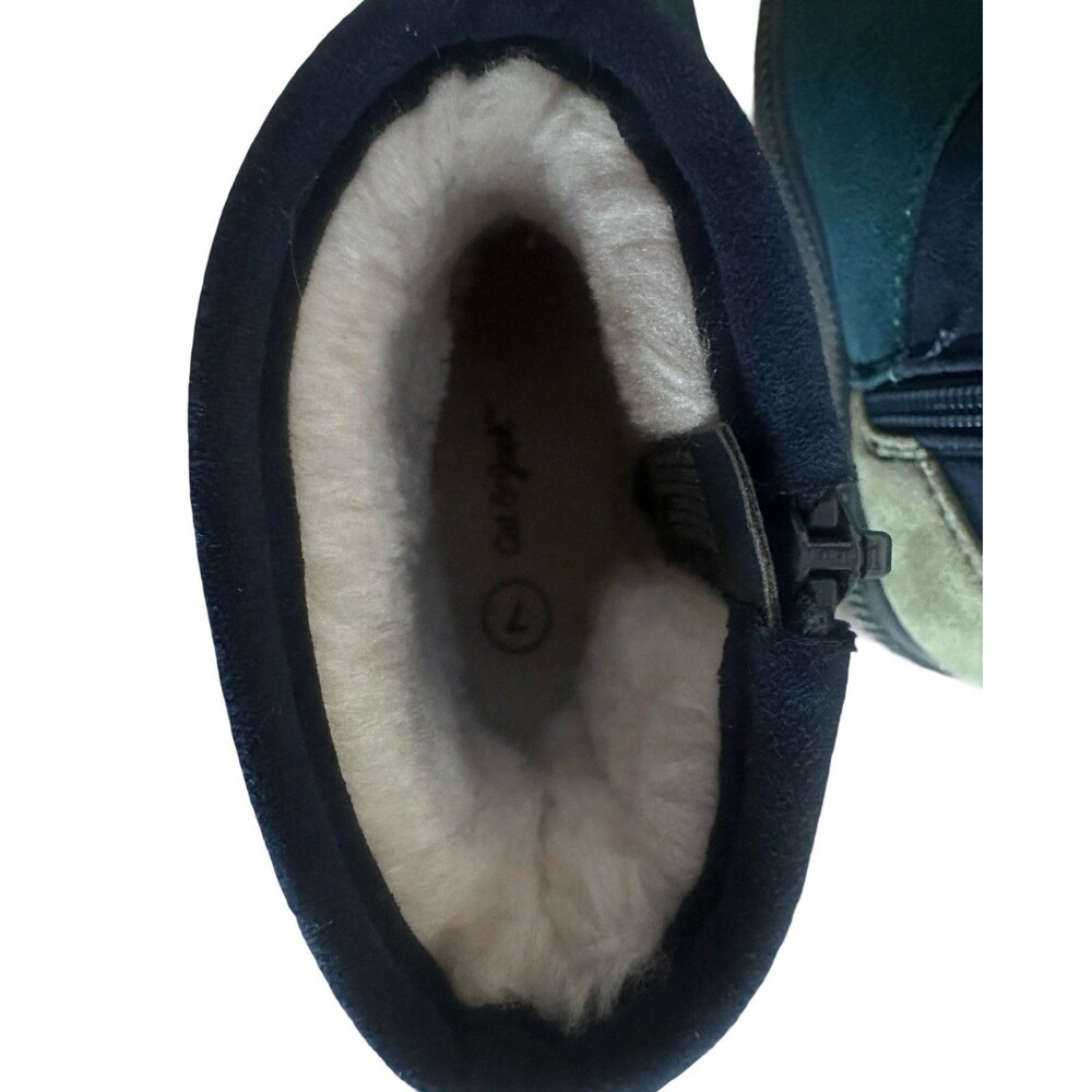 Kid's Brand Kids Gray boys boots size 8 warm fleece lined EUC - Picture 3 of 7